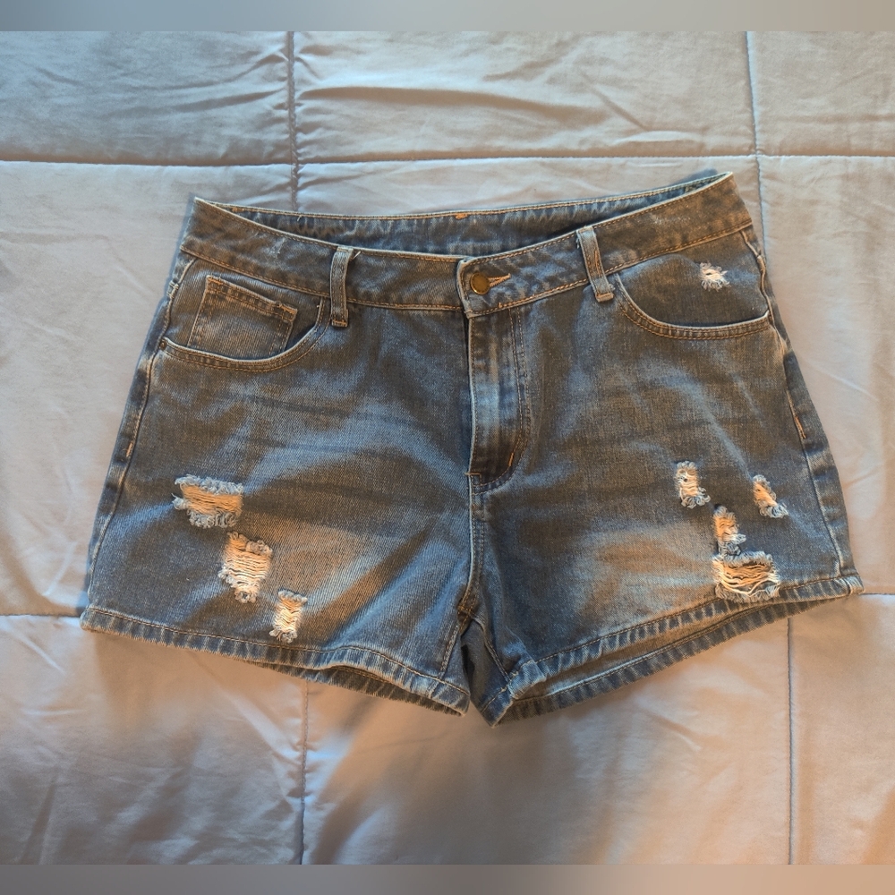 Distressed Jean Shorts